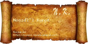Noszál Kanut névjegykártya